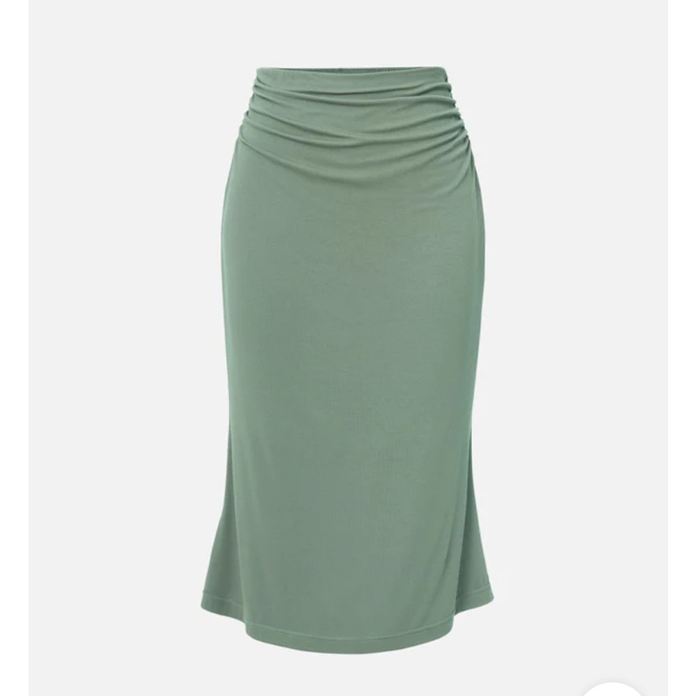Elegant Green Midi Skirt